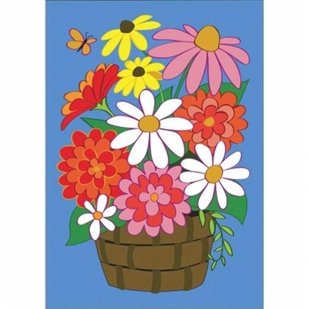 GREENGRASS Flower Basket Flag; Large GR262435